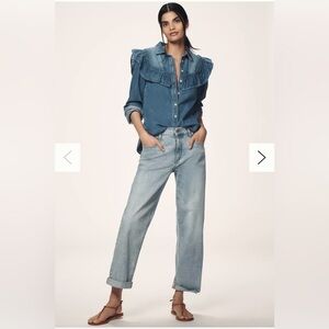 Anthropologie Pilcro Baggy Slim Boyfriend High-Rise Relaxed Jeans